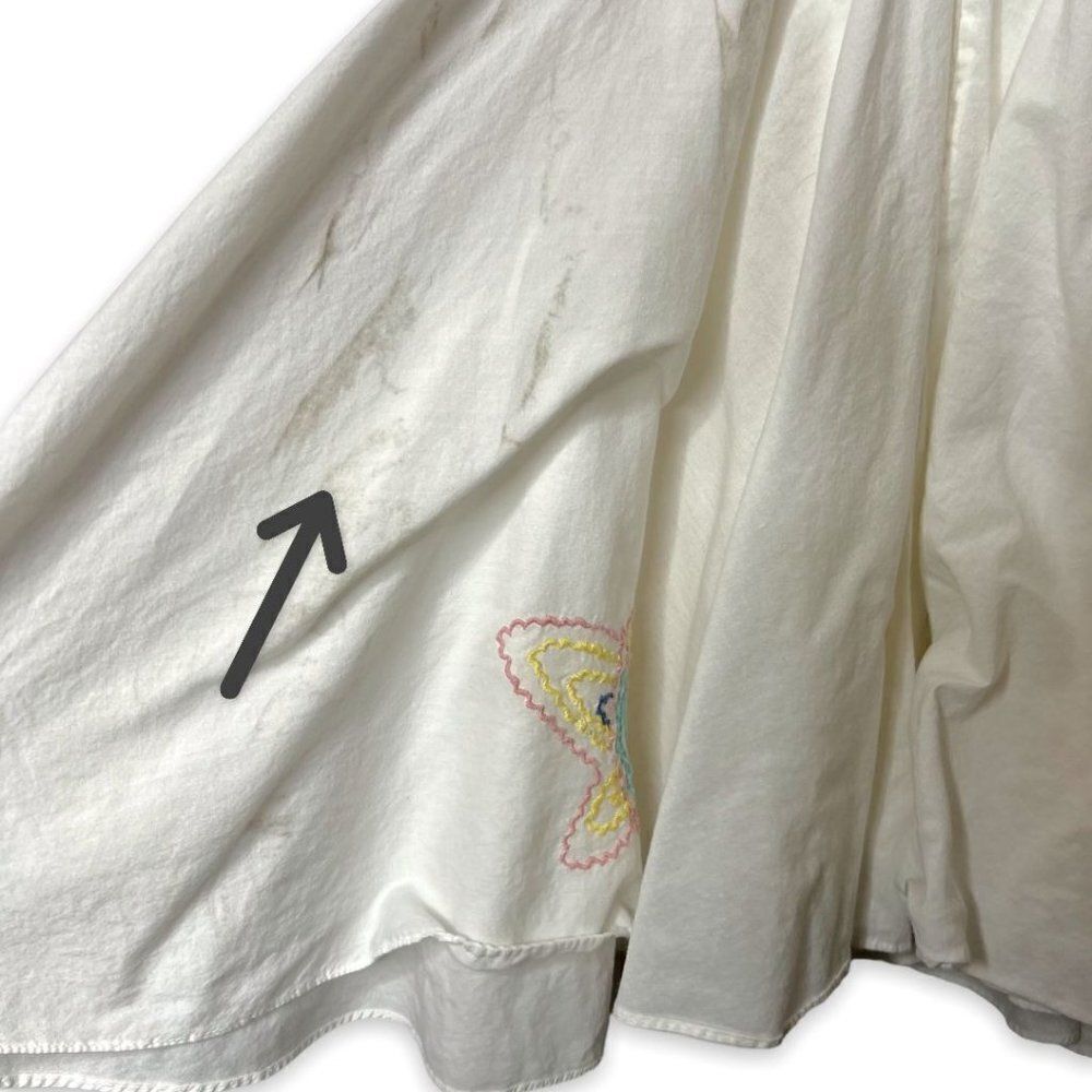 Zadig & Voltaire White Ranil Embroidered Cotton Mini Dress Size S - Picture 6 of 8